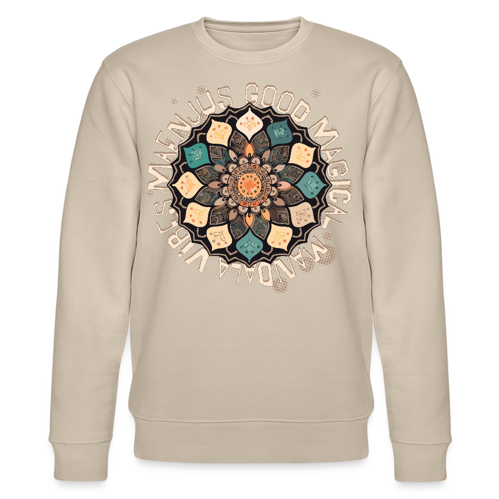 Unisex Bio-Sweatshirt mit MANDALA VIBES PRINT - Beige