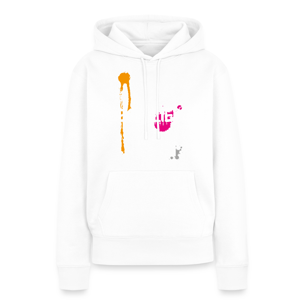 Frauen Premium Hoodie mit ES ESKALIERT EH PRINT - Weiß