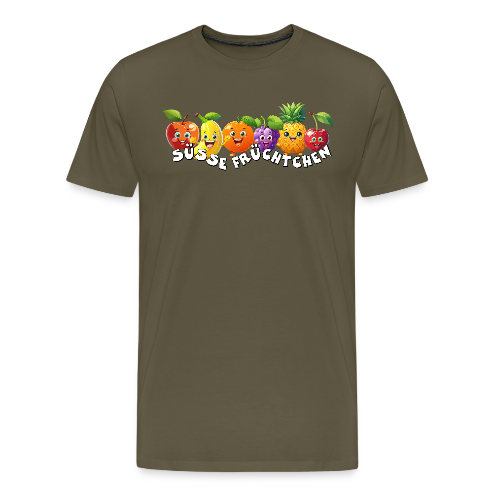 Männer Premium T-Shirt mit SÜSSE FRÜCHTCHEN PRINT - Khaki