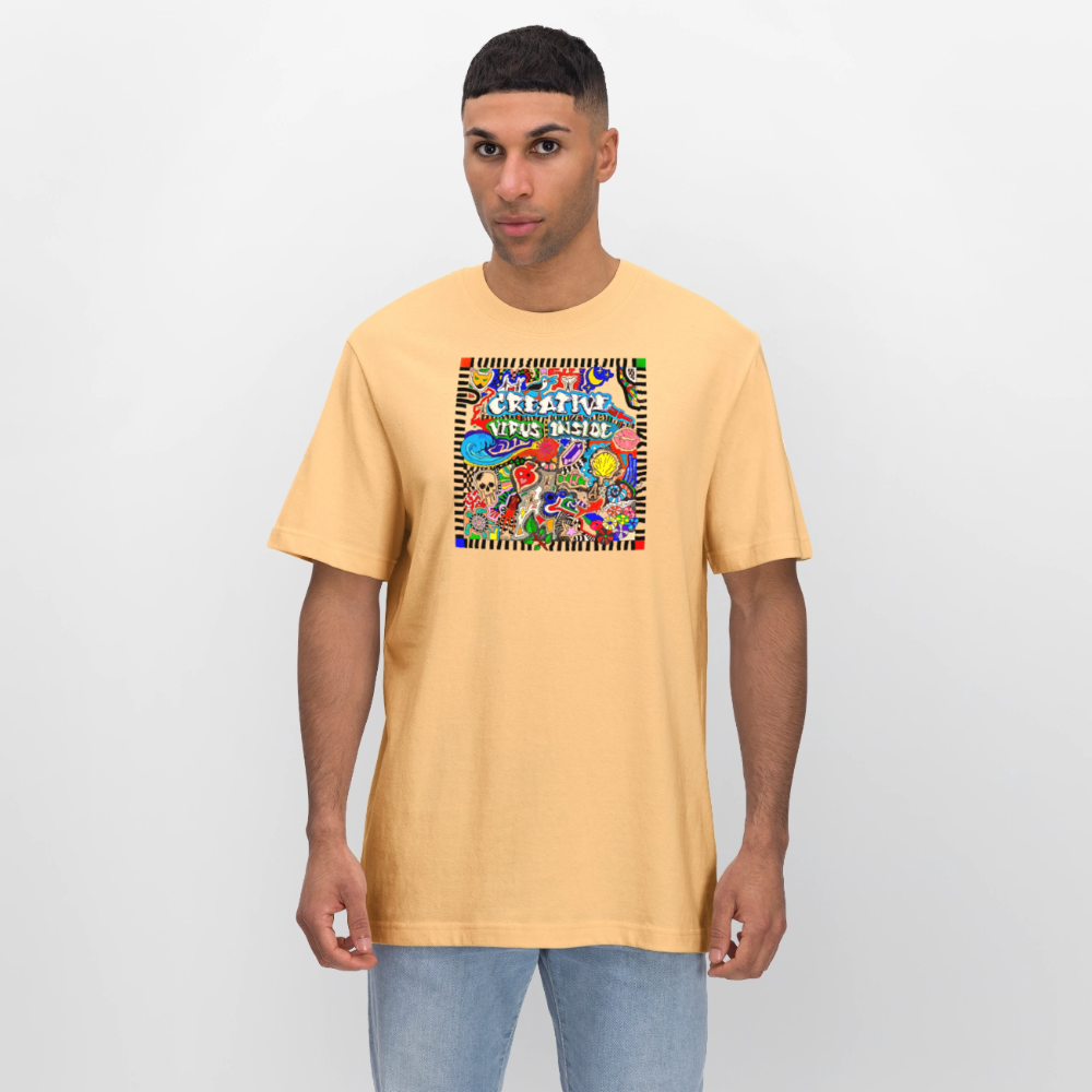 Unisex Bio-T-Shirt mit CREATIVE VIRUS INSIDE PRINT - Hellgelb