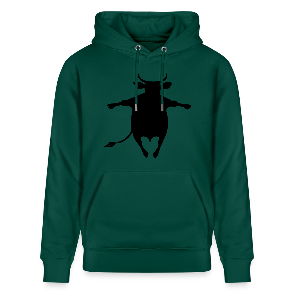 Unisex Hoodie mit HAPPY COW PRINT - Forest