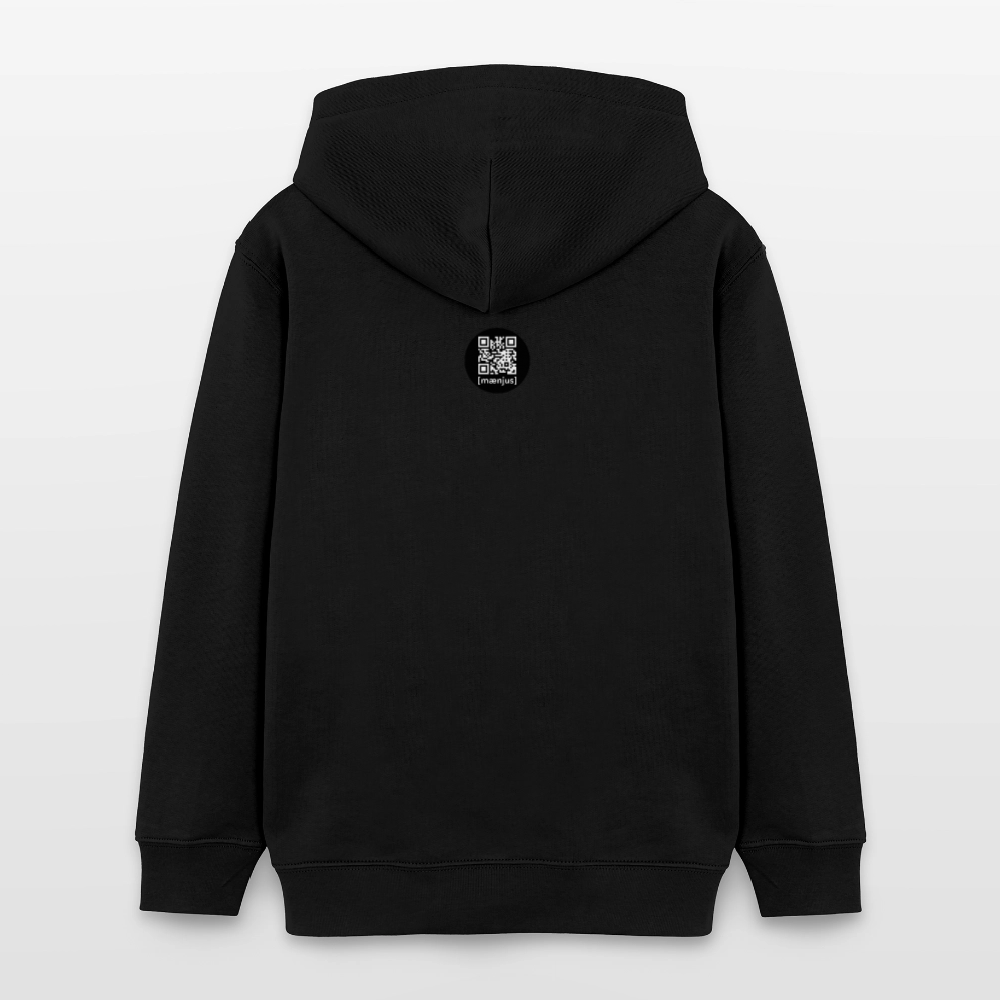 Teens Bio-Hoodie mit RAKETE PRINT - Schwarz