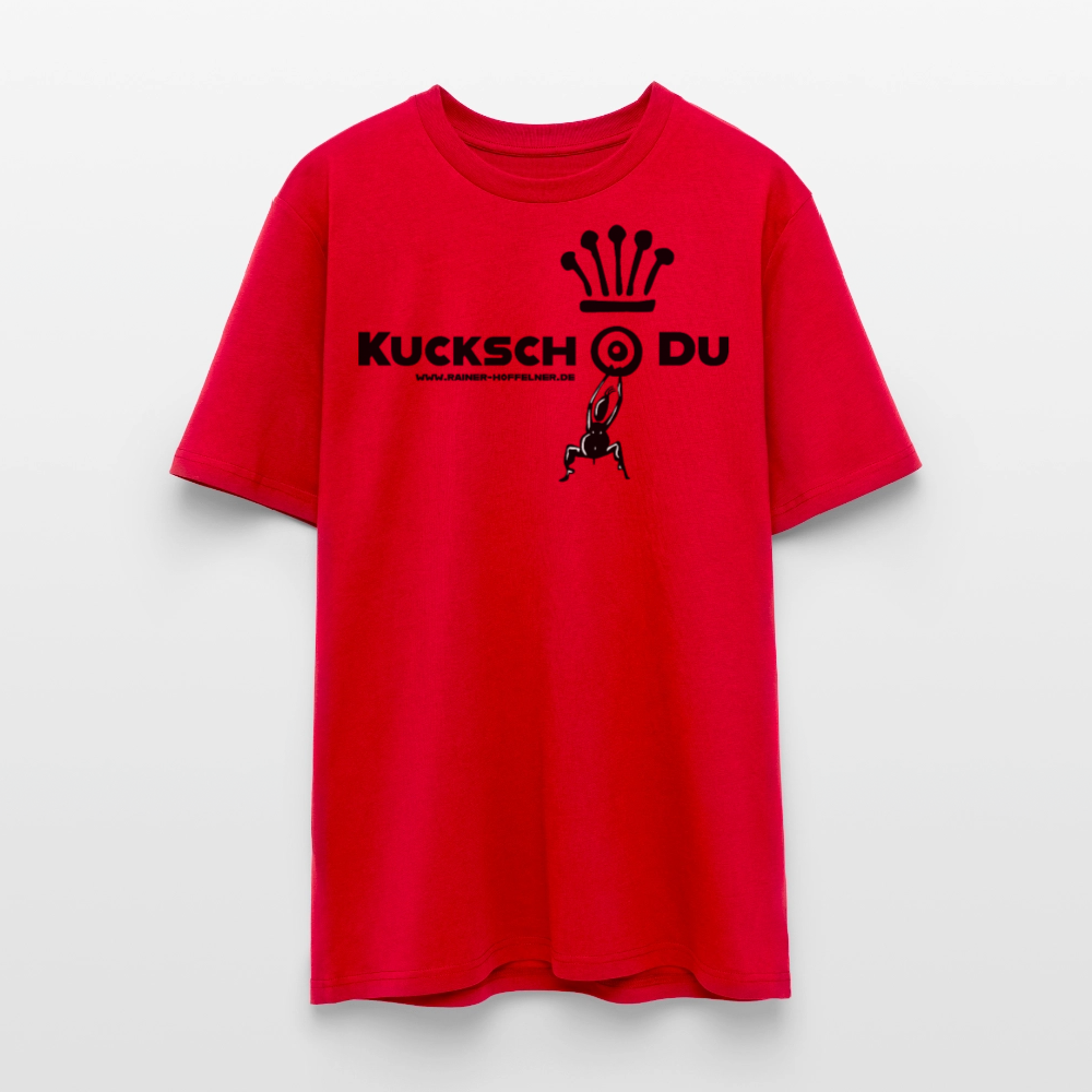 Unisex Bio-T-Shirt mit KUCKSCH DU PRINT - Rot