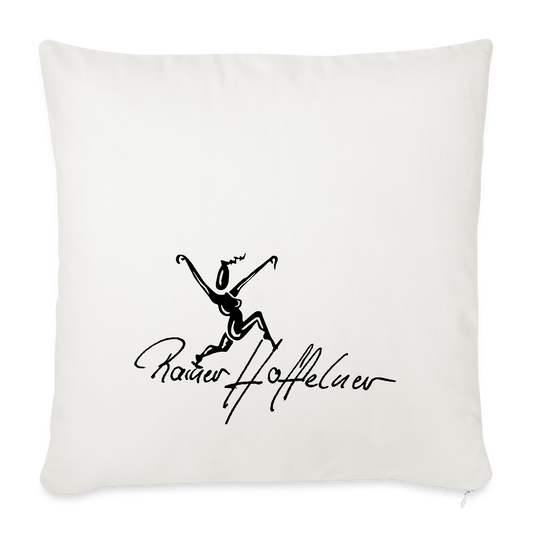 Sofakissenbezug 44 x 44 cm mit TUSCHEWEIBCHEN PRINT - Naturweiß