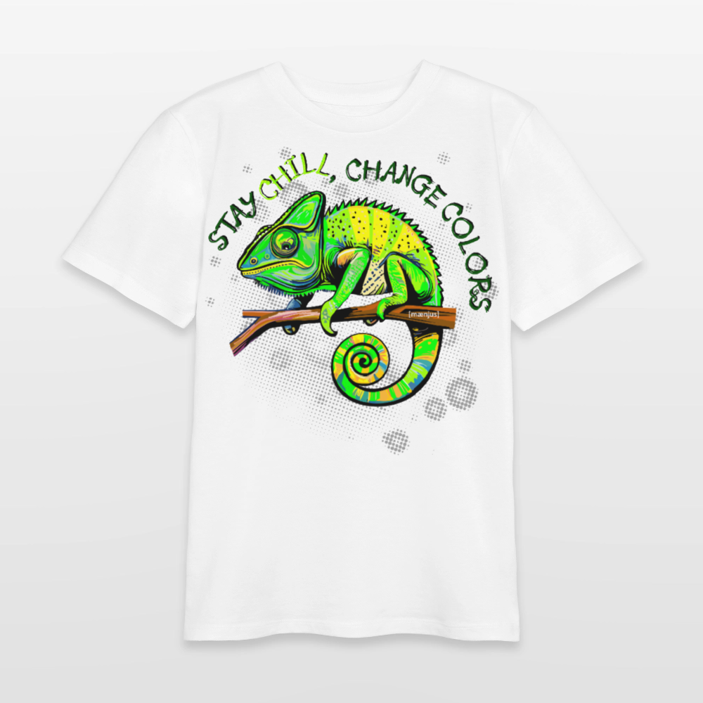 MNJS TEENS Bio T-Shirt mit CAMAELEON PRINT - Weiß