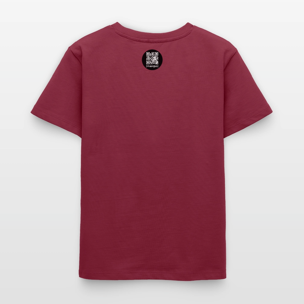 MNJS TEENS Bio T-Shirt mit WELCOME TO THE JUNGLE PRINT - Burgunderrot