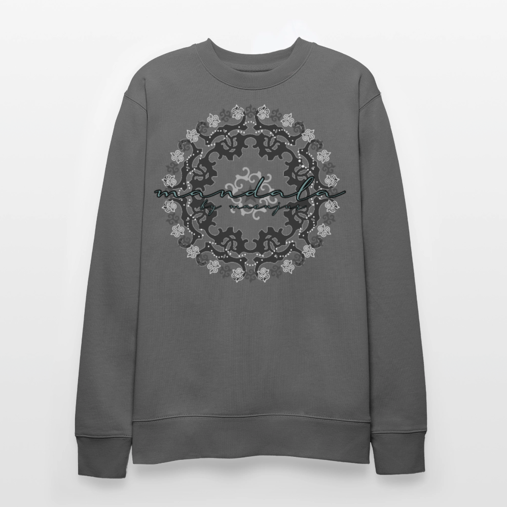 Unisex Bio-Sweatshirt mit BLACK MANDALA PRINT - Anthrazit