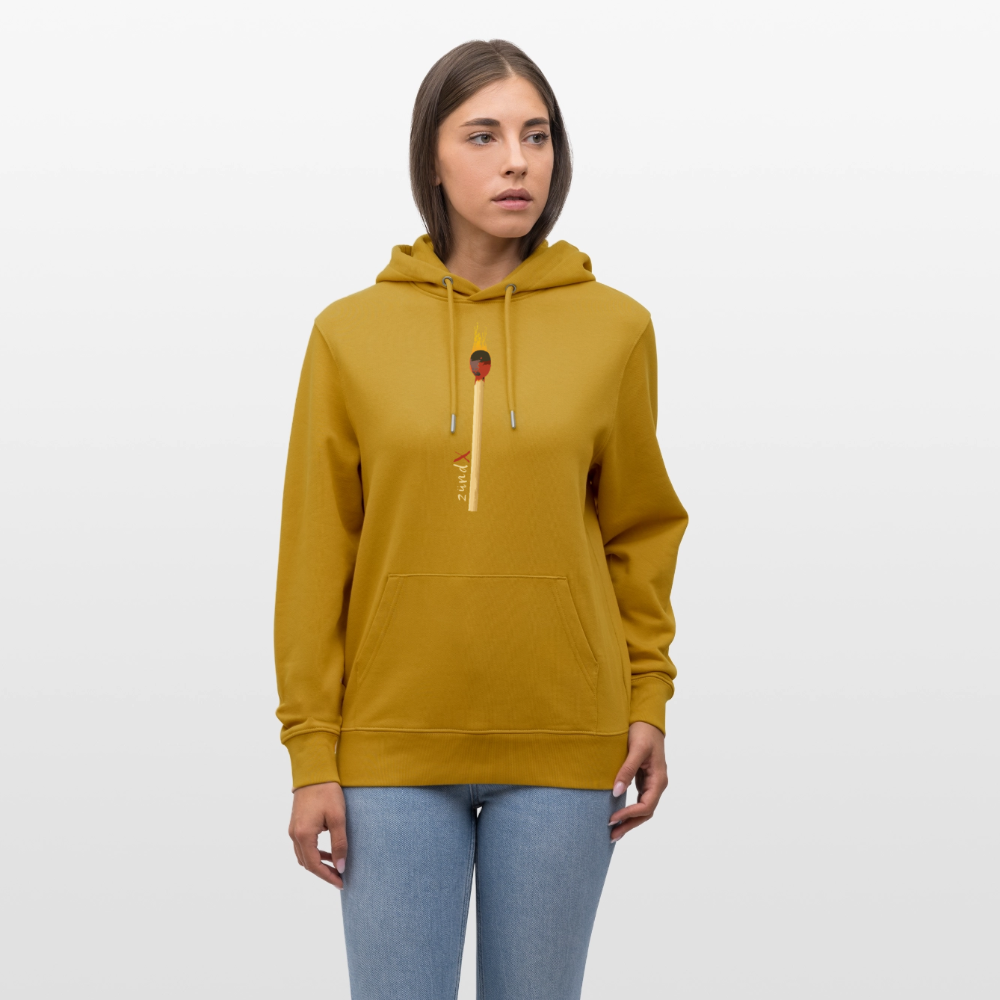 Unisex Hoodie mit zündX PRINT - Ocker
