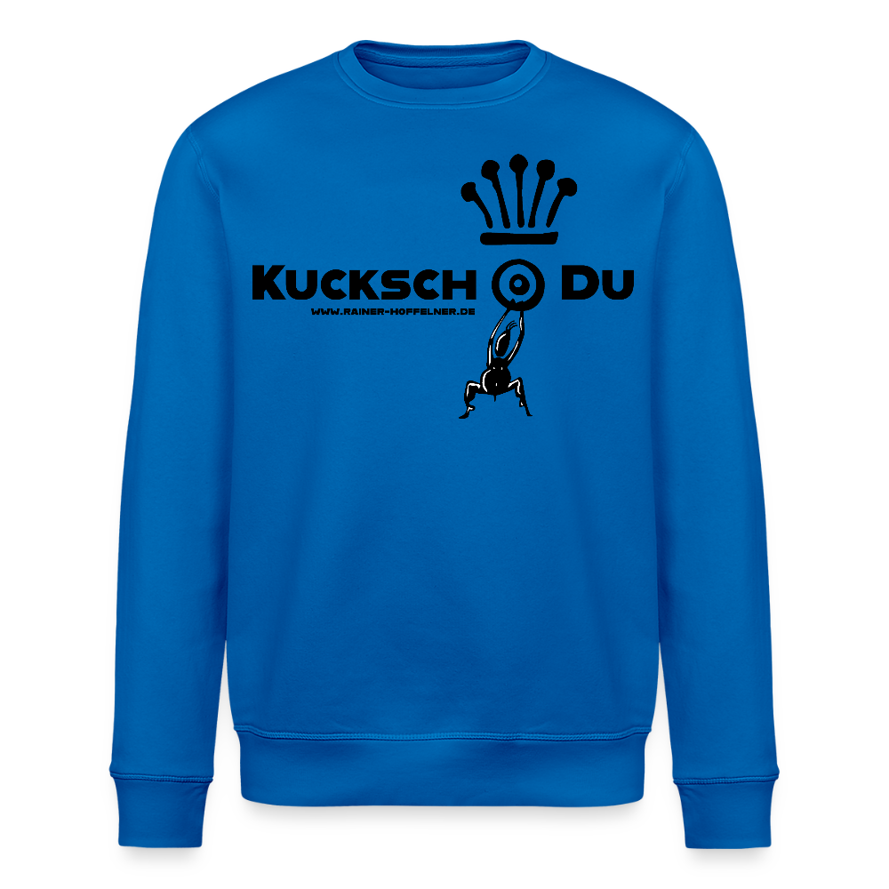 Unisex Bio-Sweatshirt mit KUCKSCH DU PRINT - Königsblau