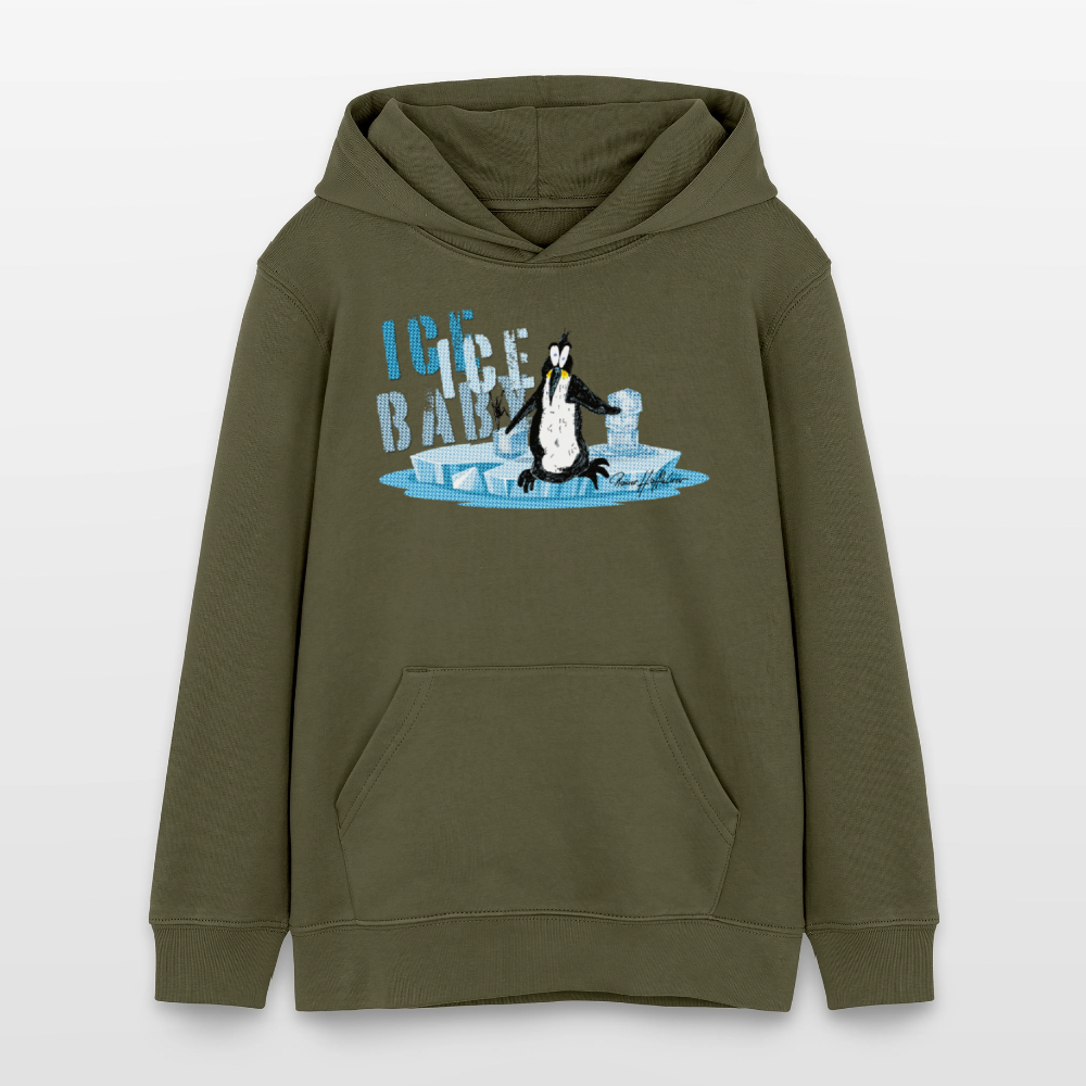 MNJS TEENS Bio-Hoodie mit ICE ICE BABY PRINT - Khaki