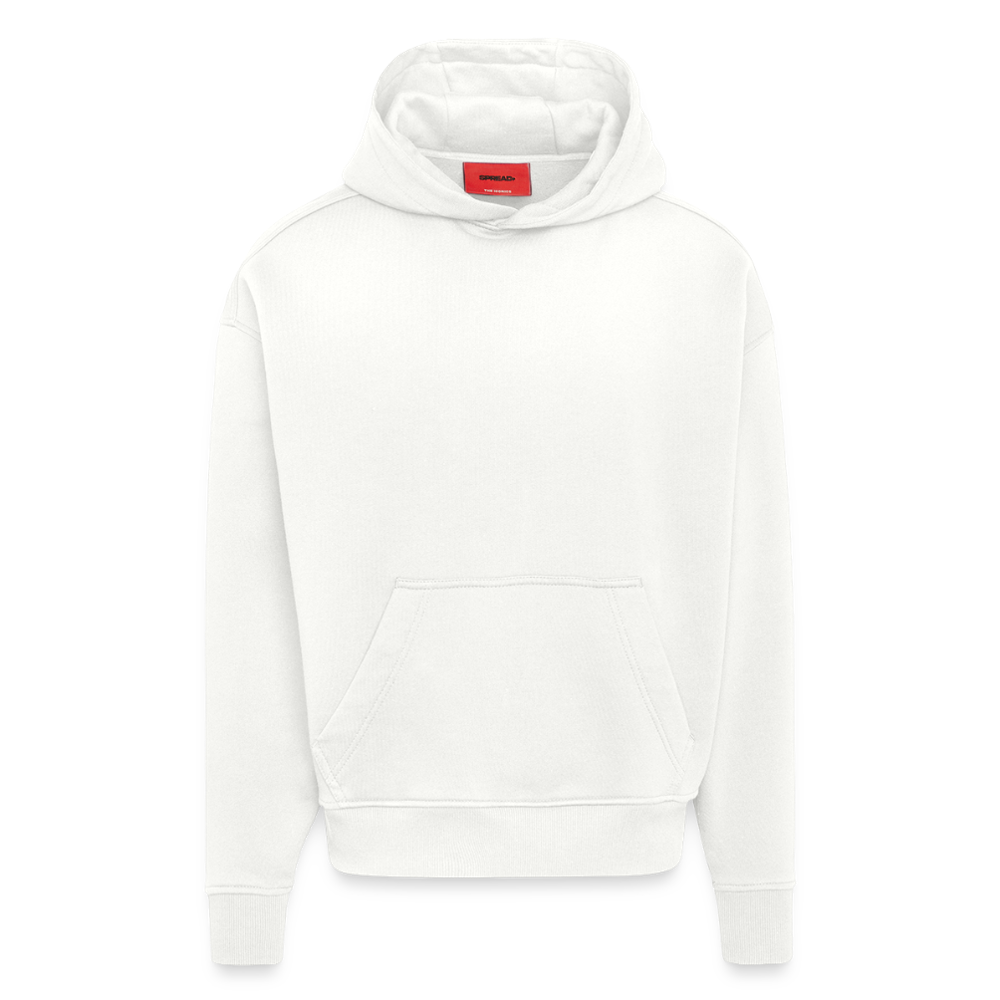 Heavyweight Oversized Organic Hoodie mit LÄD THE KUH FLY PRINT - OFF WHITE