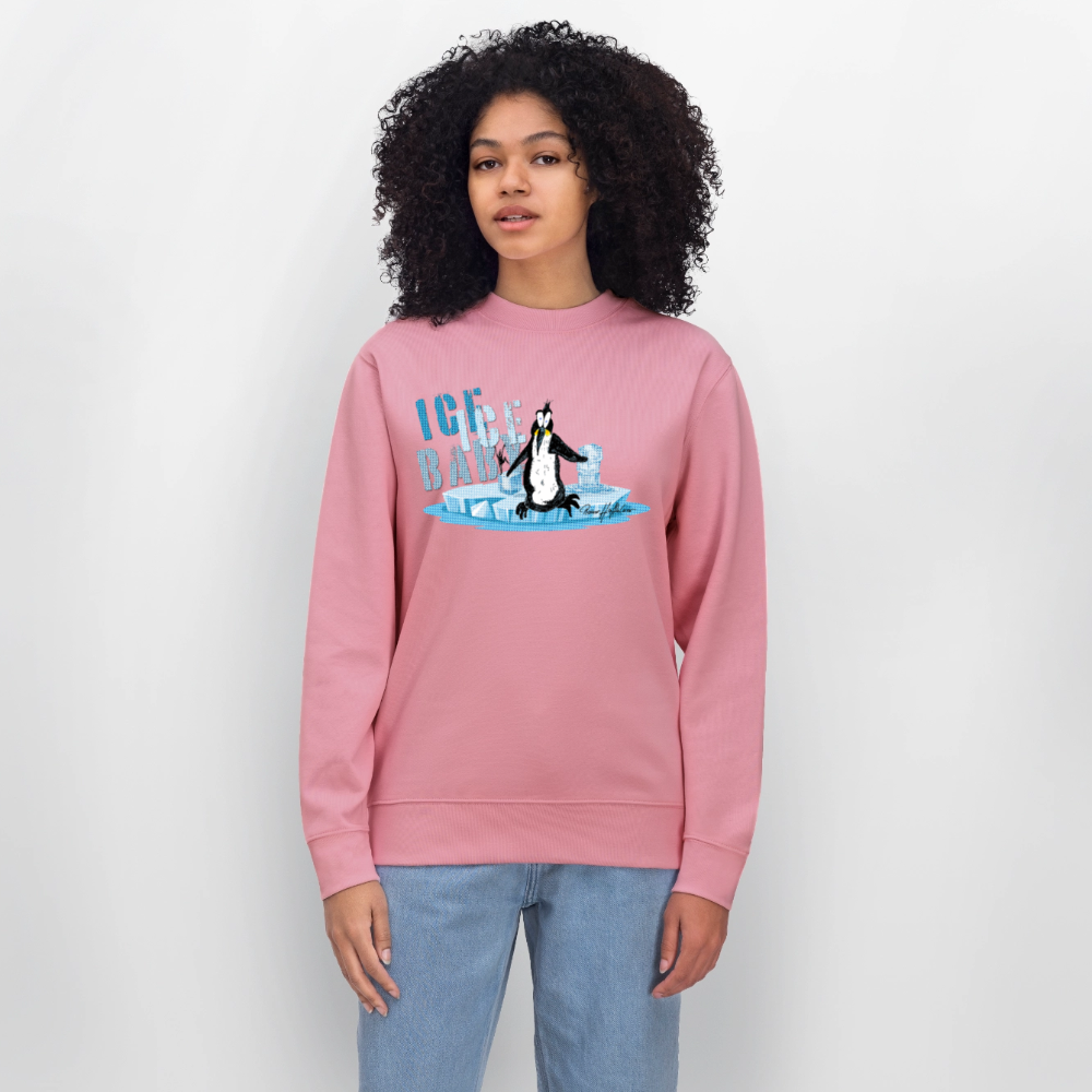 Unisex Bio-Sweatshirt mit ICE ICE BABY PRINT - Lila Traum