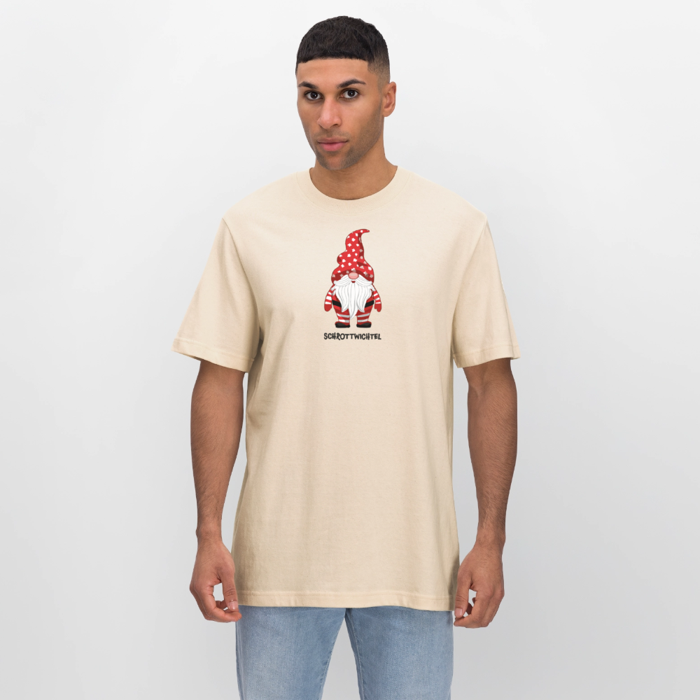 Unisex Bio-T-Shirt mit SCHROTTWICHTEL PRINT - Weißgrau