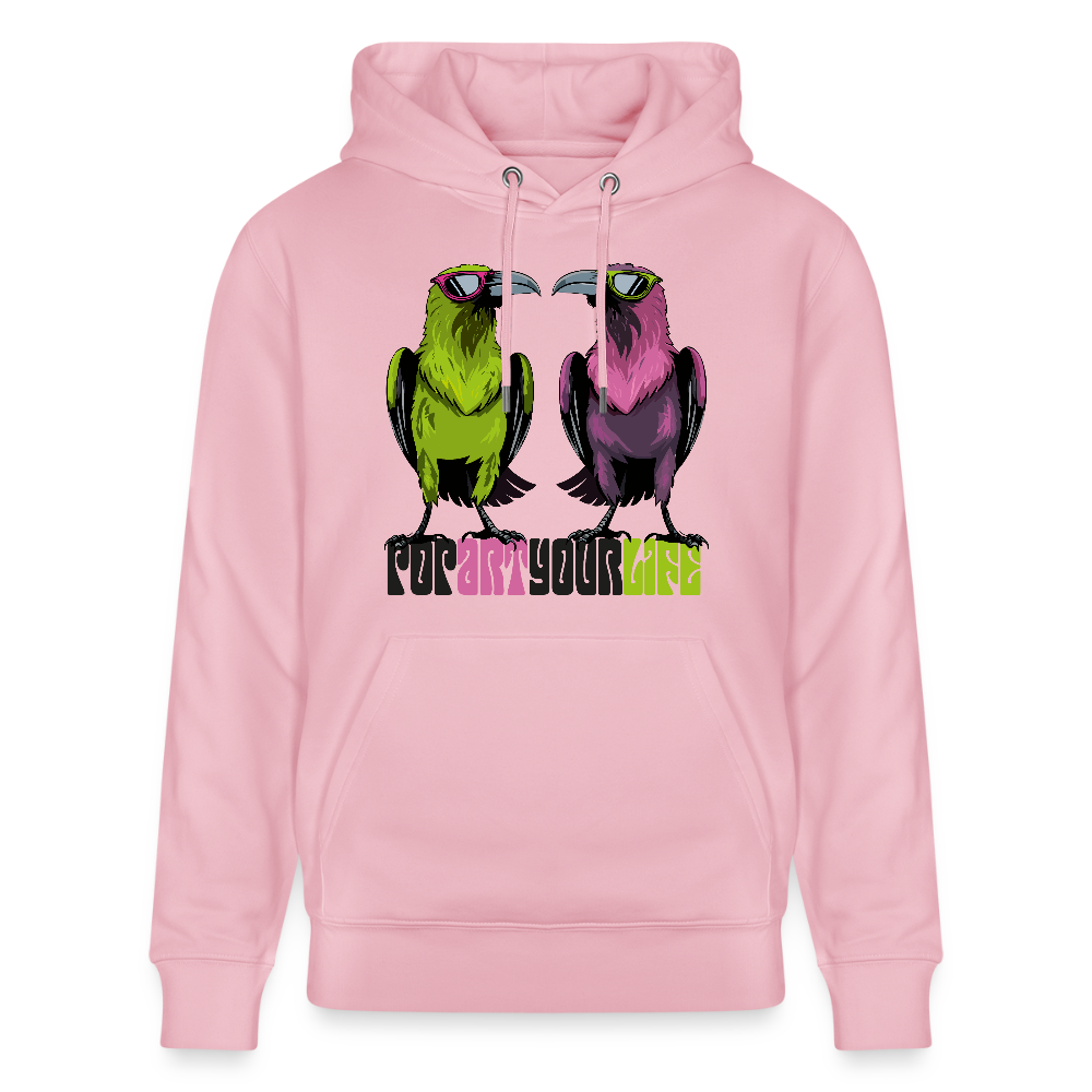 Unisex Hoodie mit POPART YOUR LIFE PRINT - Hellrosa