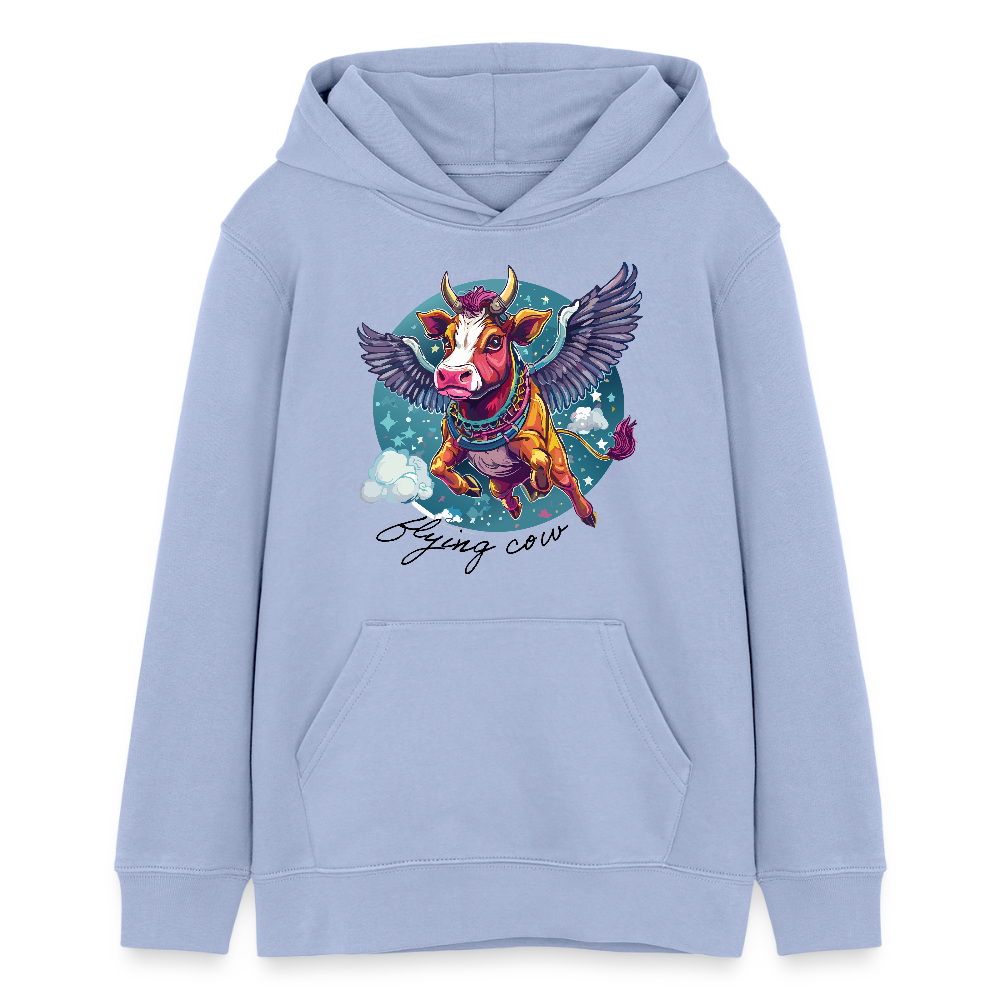 MNJS TEENS Bio-Hoodie mit FLYING COW PRINT - Sky