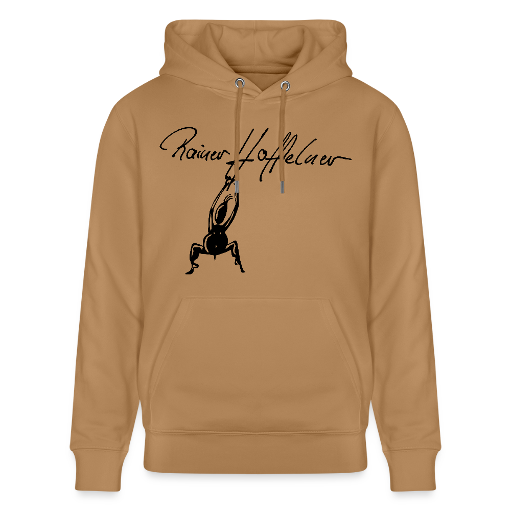 Unisex Bio-Hoodie mit TUSCHEMÄNNCHEN PRINT - Karamell