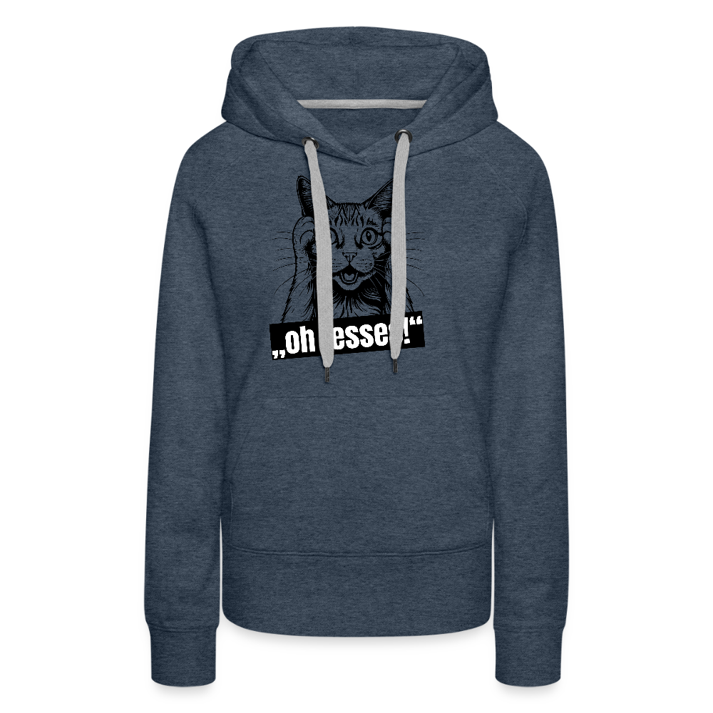 Frauen Premium Hoodie mit OH JESSES PRINT - Jeansblau