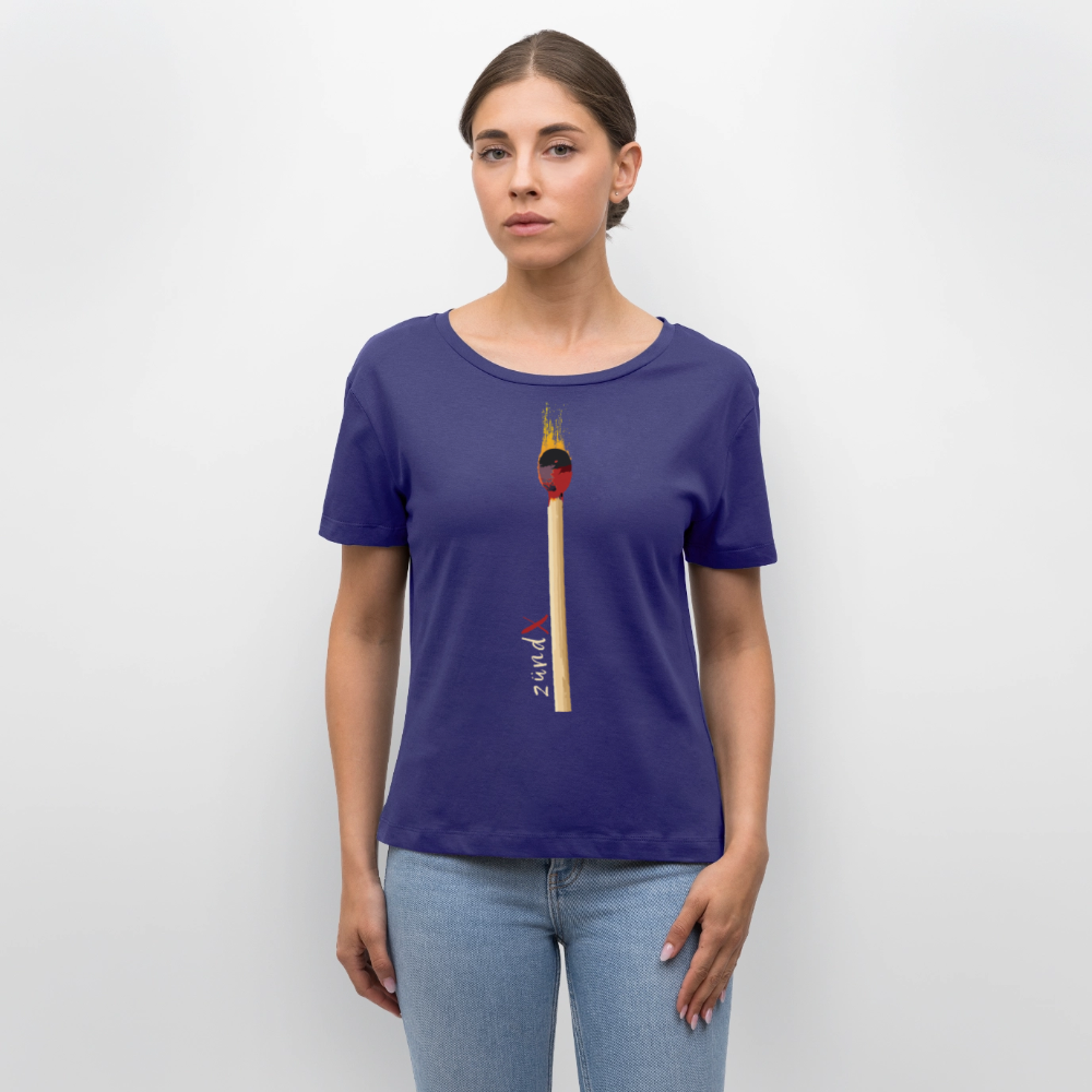 Frauen Bio Rundhals T-Shirt mit zündX PRINT - Dämmerung