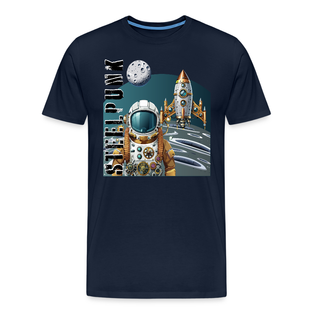 Männer Premium T-Shirt mit STEELPUNK PRINT - Navy