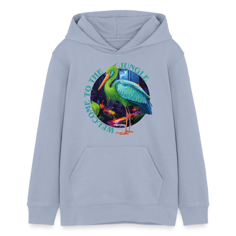 MNJS TEENS Bio-Hoodie mit WELCOME TO THE JUNGLE PRINT - Lavendel-Violett