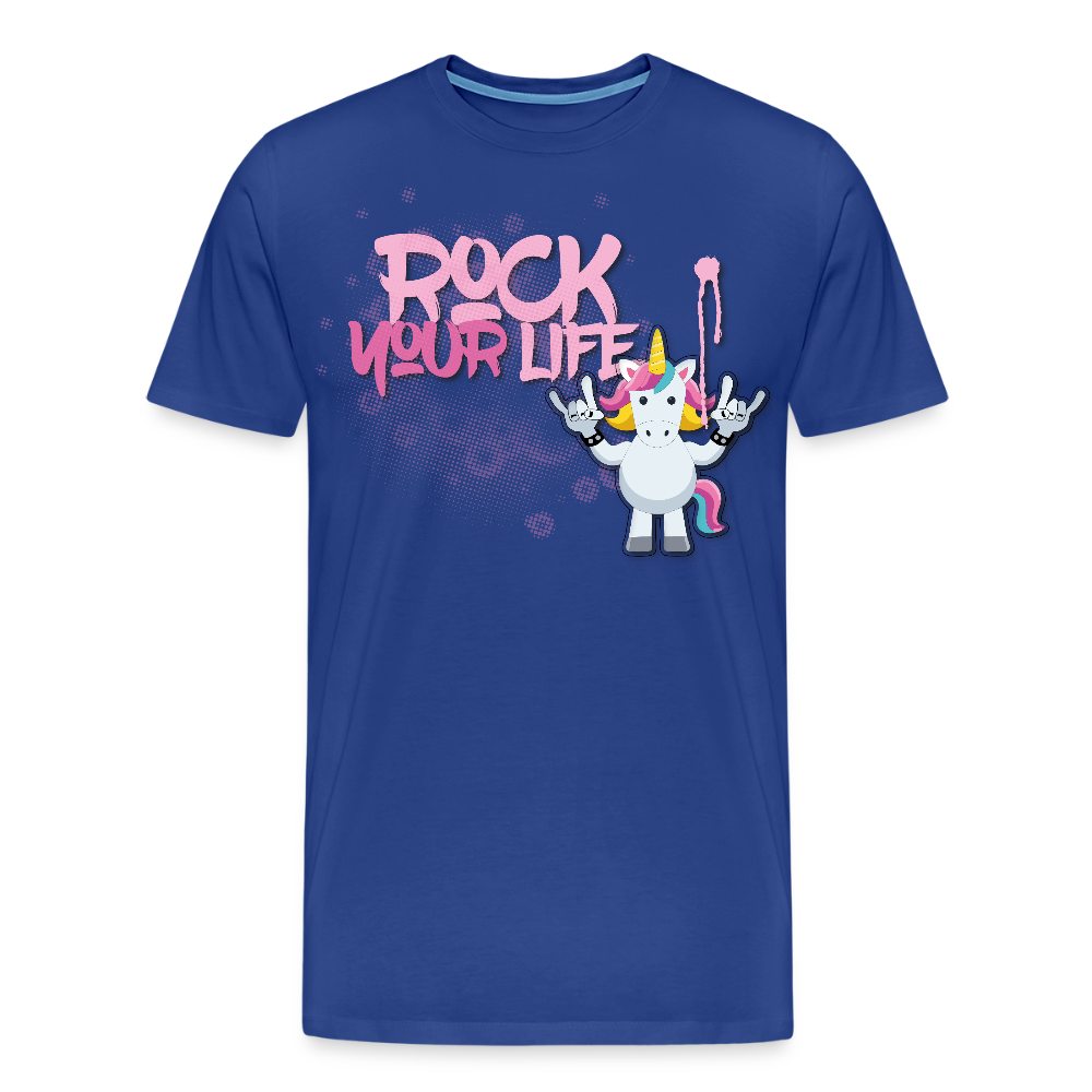 Männer Premium T-Shirt mit ROCK YOUR LIFE PRINT - Königsblau