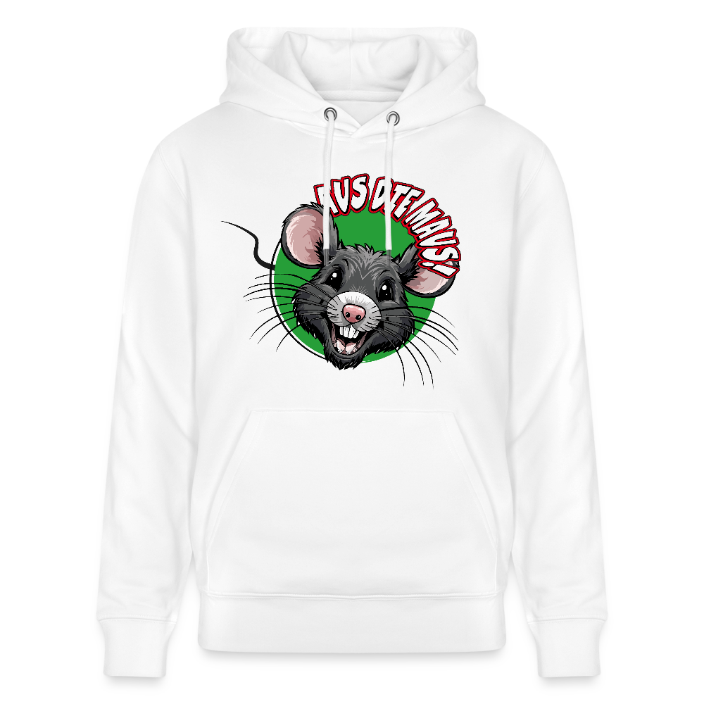 Unisex Hoodie mit AUS DIE MAUS PRINT - Weiß