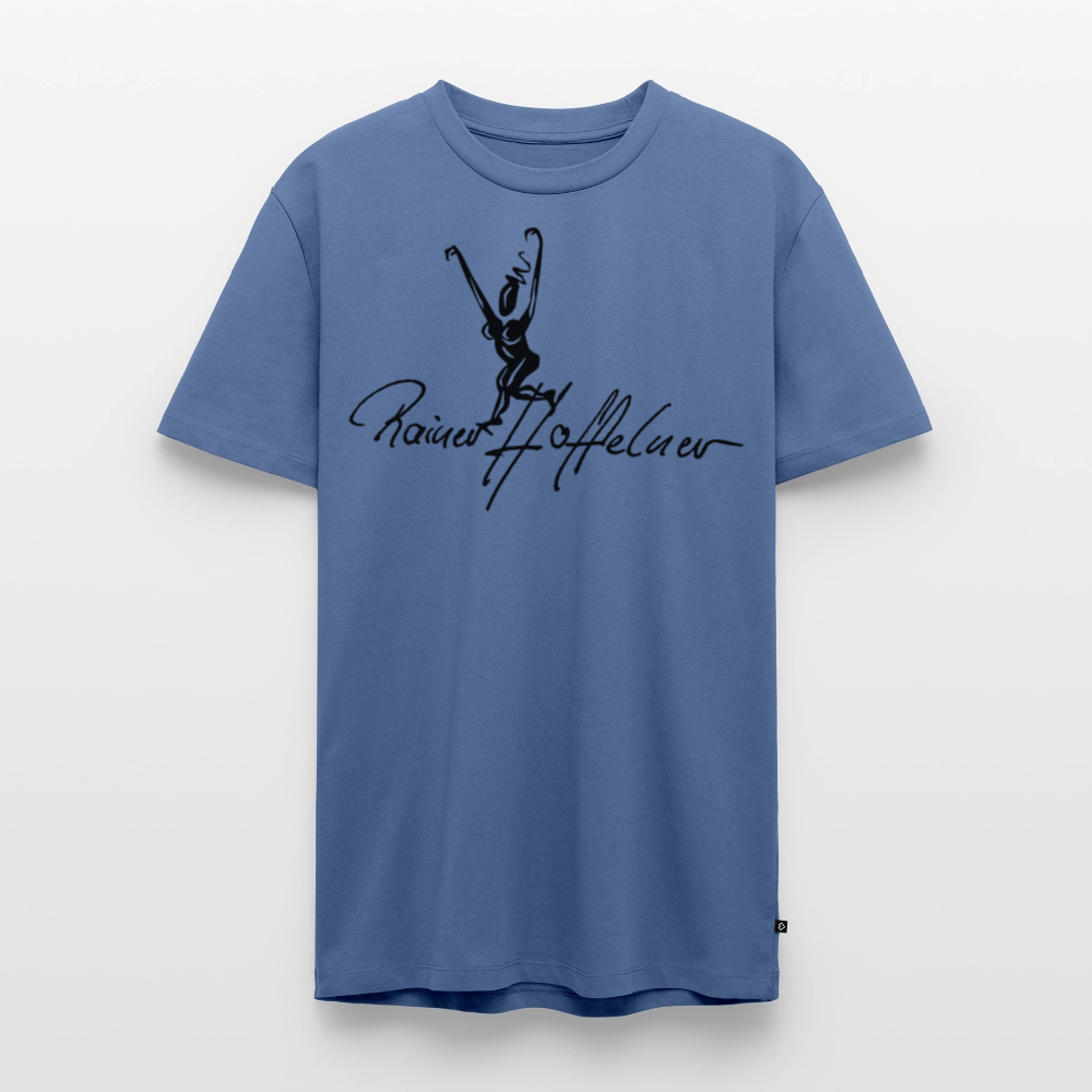 Männer Premium T-Shirt mit TUSCHEWEIBCHEN PRINT - Taubenblau