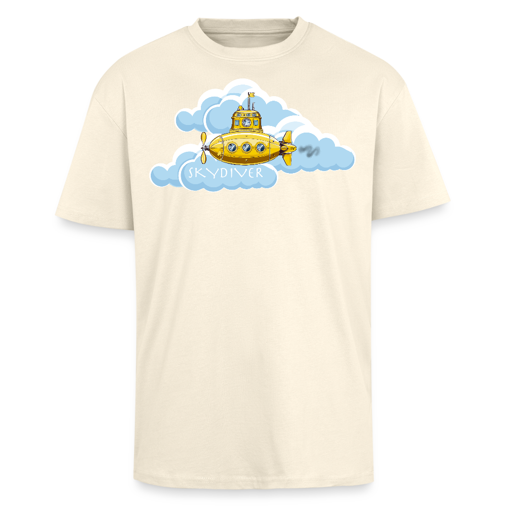 Heavy Oversize T-Shirt mit SKYDIVER PRINT - Creme