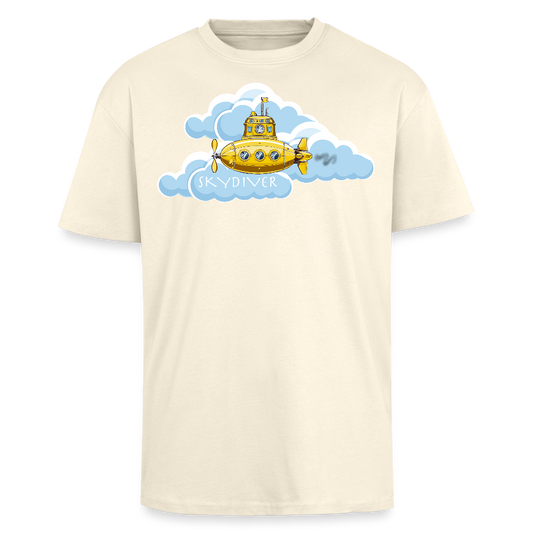 Heavy Oversize T-Shirt mit SKYDIVER PRINT - Creme