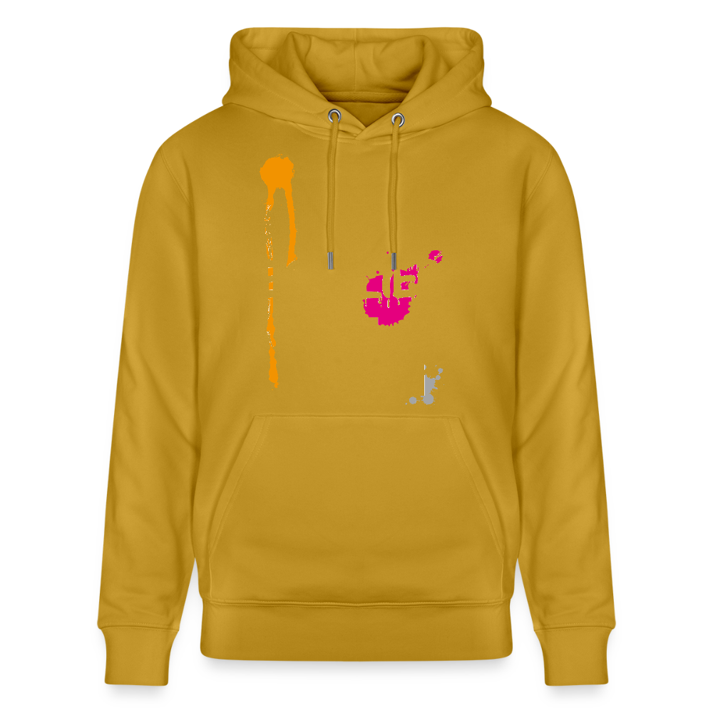 Unisex Hoodie mit ES ESKALIERT EH PRINT - Ocker
