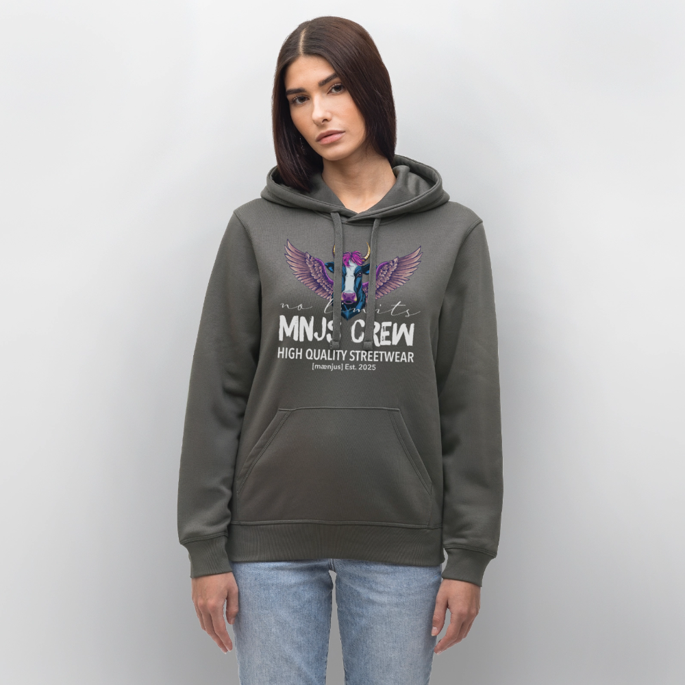 Unisex Bio-Hoodie mit MNJS CREW no limits PRINT - Anthrazit