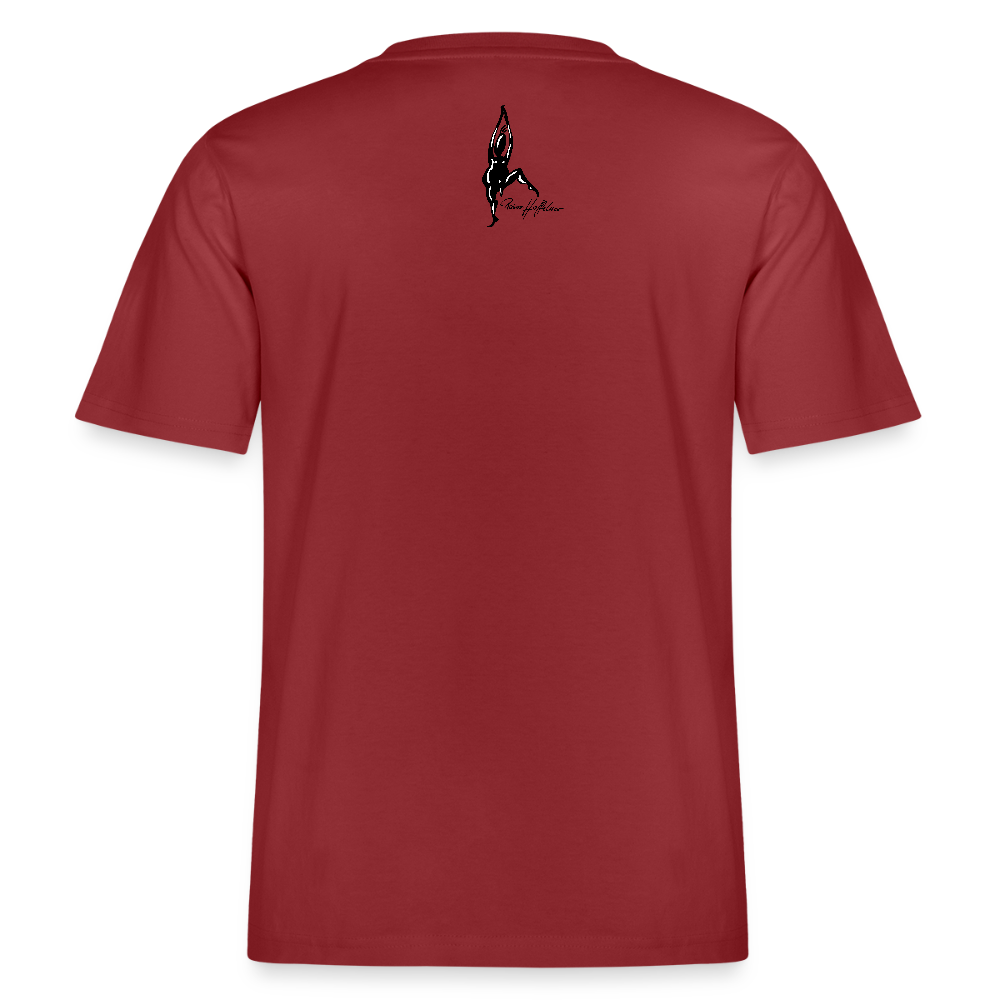 Relaxed Fit Unisex Bio-T-Shirt mit DYNAMIC FIELDS PRINT - Erdrot