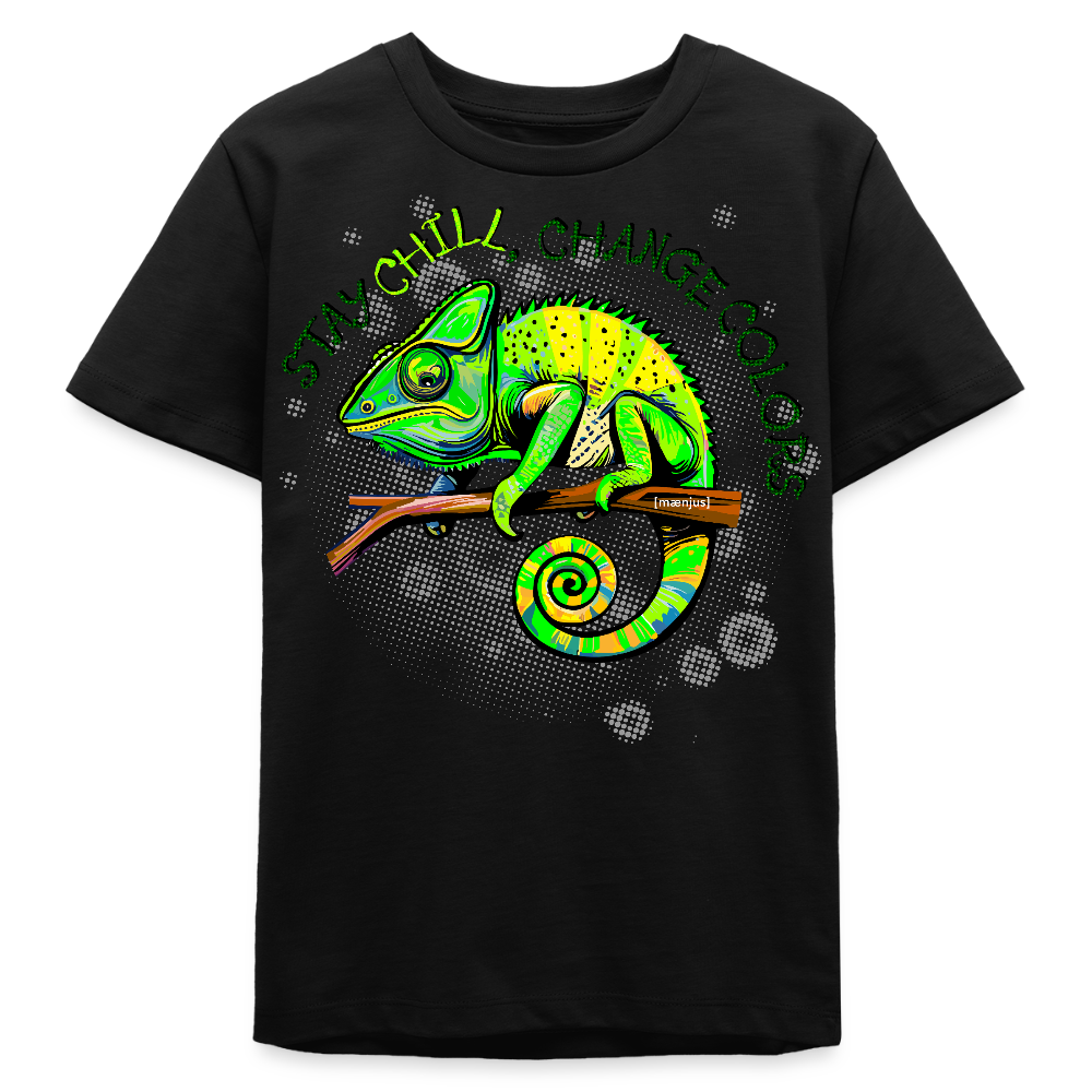 MNJS TEENS Bio T-Shirt mit CAMAELEON PRINT - Schwarz