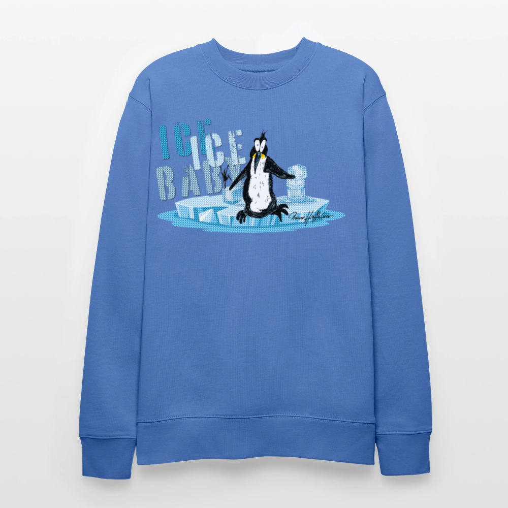 Unisex Bio-Sweatshirt mit ICE ICE BABY PRINT - Blau