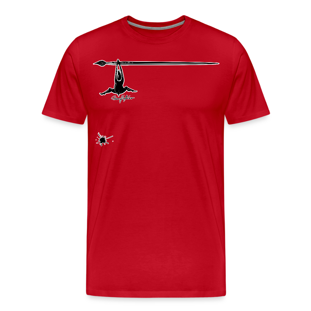 Männer Premium T-Shirt mit MÄNNLES PRINT - Rot