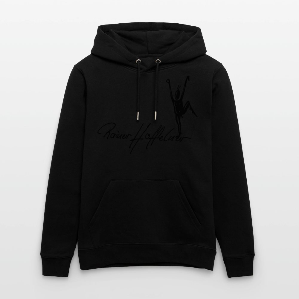 Unisex Bio-Hoodie mit TUSCHEMÄNNCHEN PRINT - Schwarz