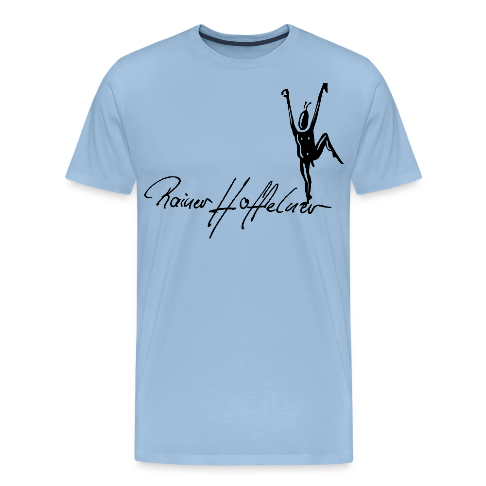 Männer Premium T-Shirt mit TUSCHEMÄNNCHEN PRINT - Sky
