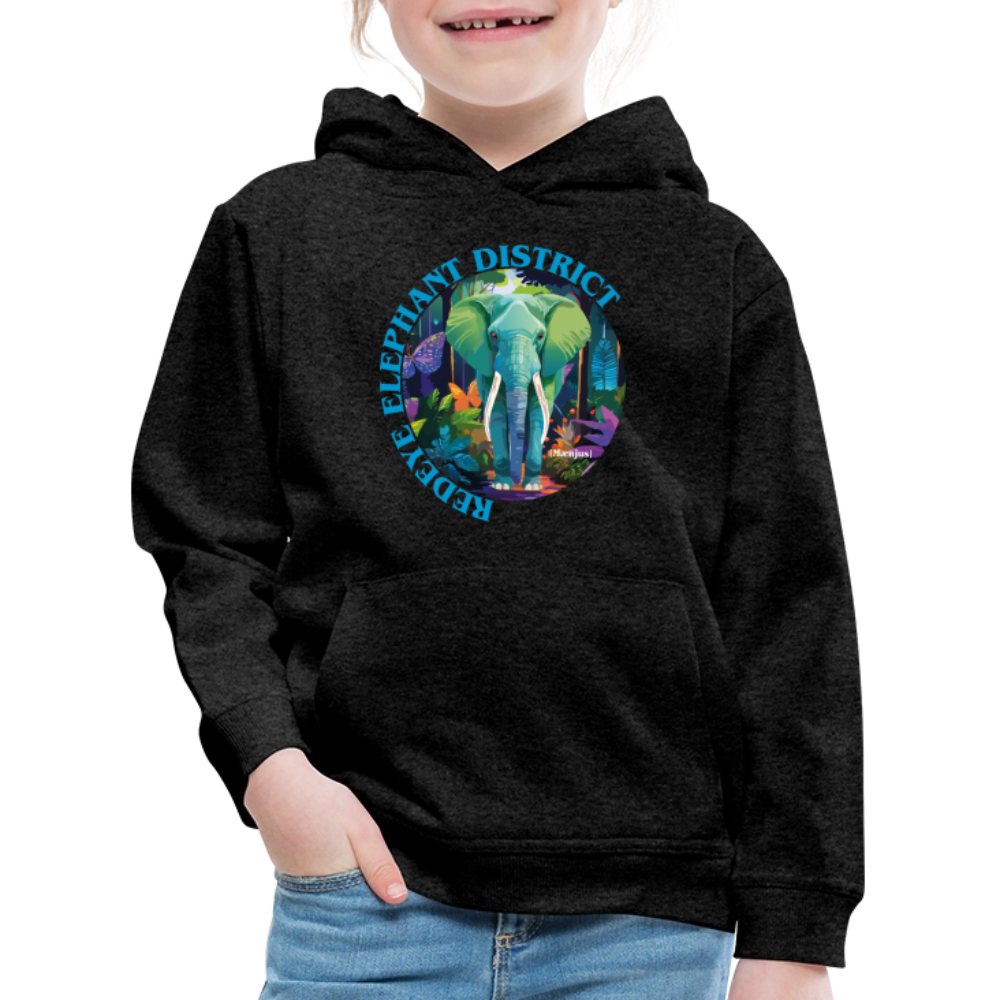 MNJS KIDS Premium Hoodie mit REDEYE ELEPHANT DISTRICT PRINT - Anthrazit