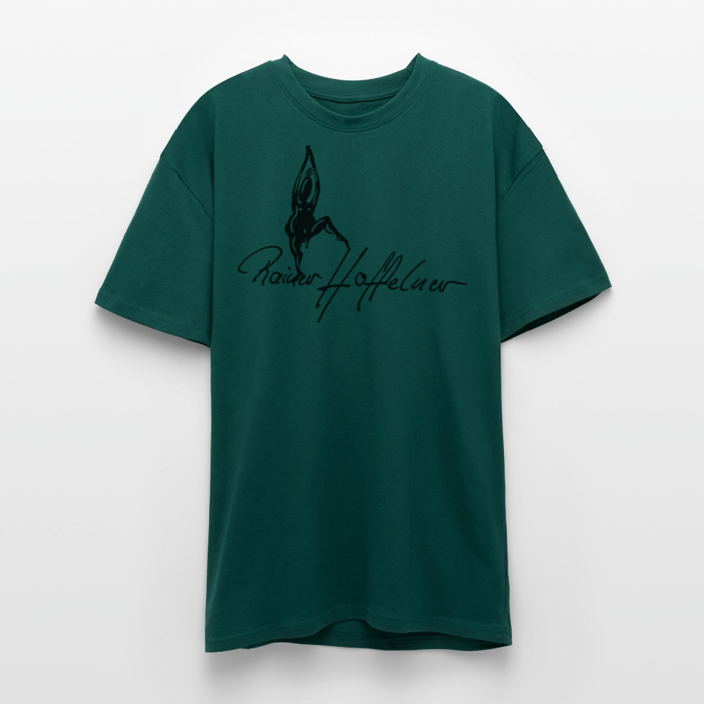 Heavy Oversize T-Shirt mit TUSCHEMÄNNCHEN PRINT - hunter Green