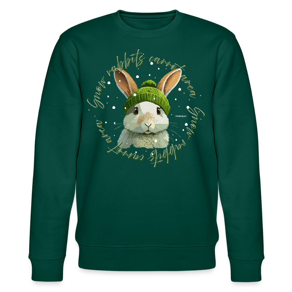 Unisex Bio-Sweatshirt mit SNOW RABBITS CARROT AREA PRINT - Forest