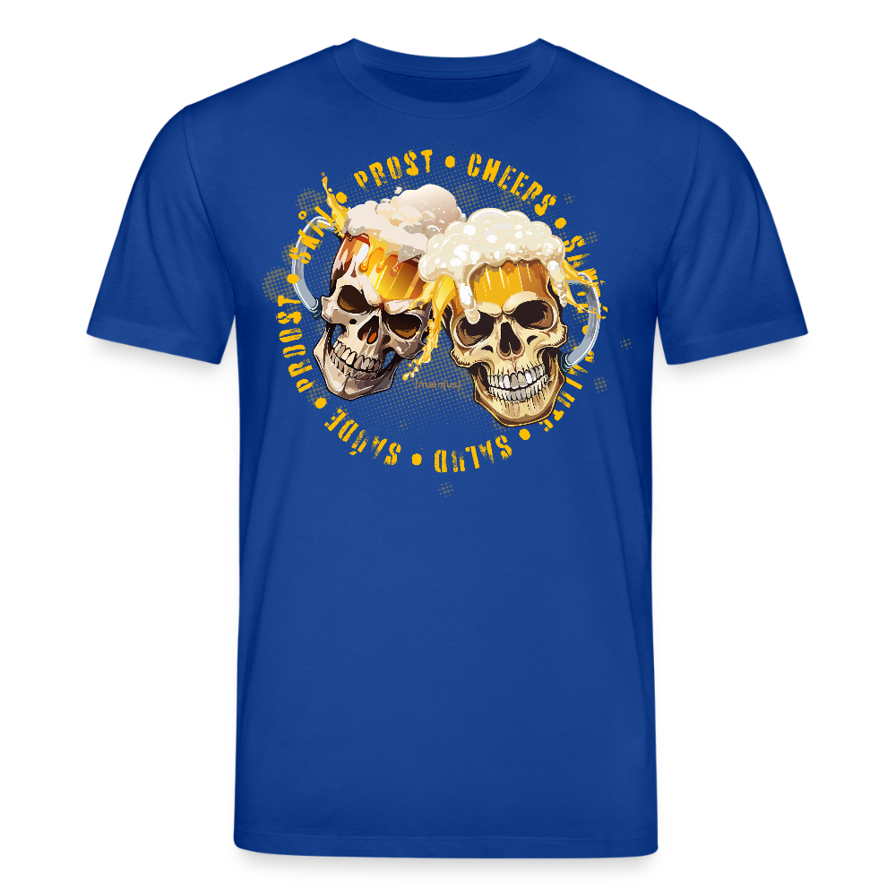 Unisex Bio-T-Shirt mit OKTOBERFEST SKULL BOY PRINT - Dunkelblau