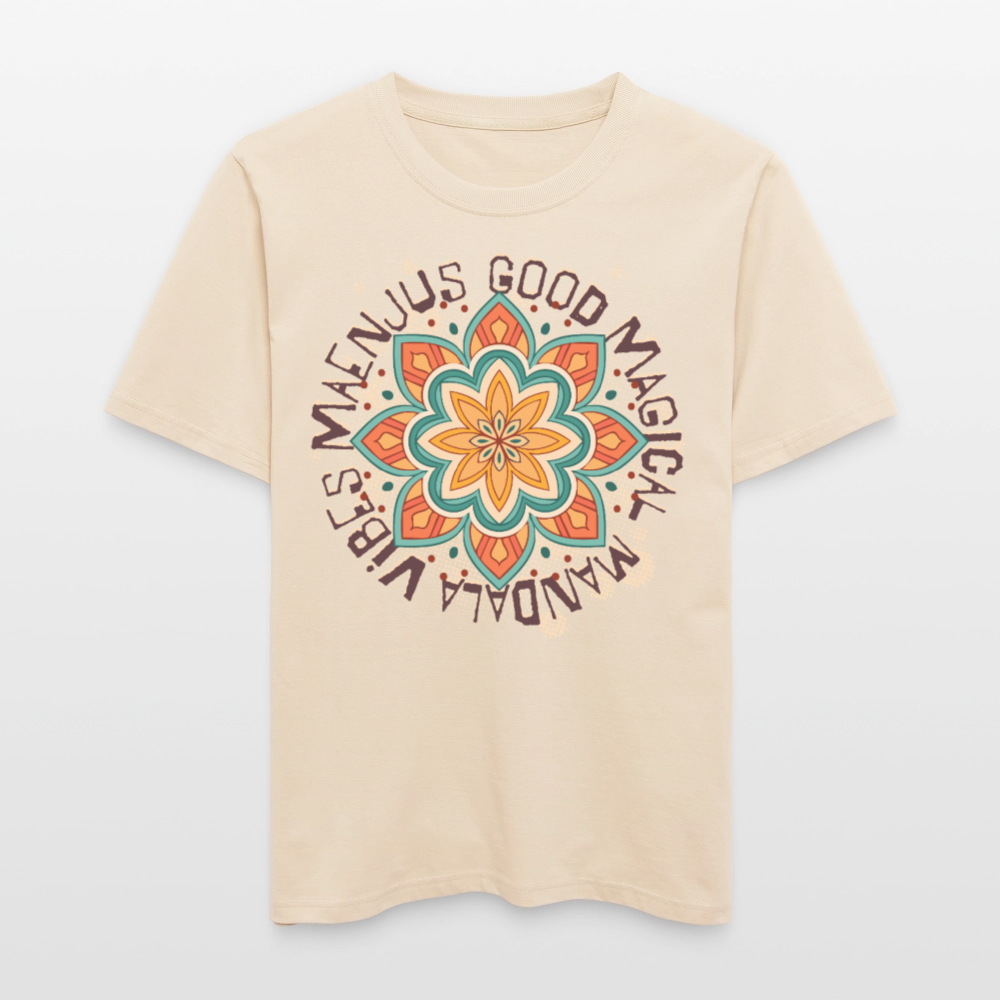 Unisex Bio-T-Shirt mit MANDALA VIBES PRINT - Weißgrau