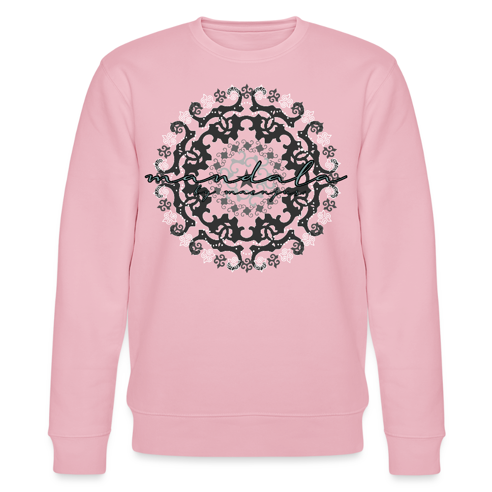 Unisex Bio-Sweatshirt mit BLACK MANDALA PRINT - Hellrosa