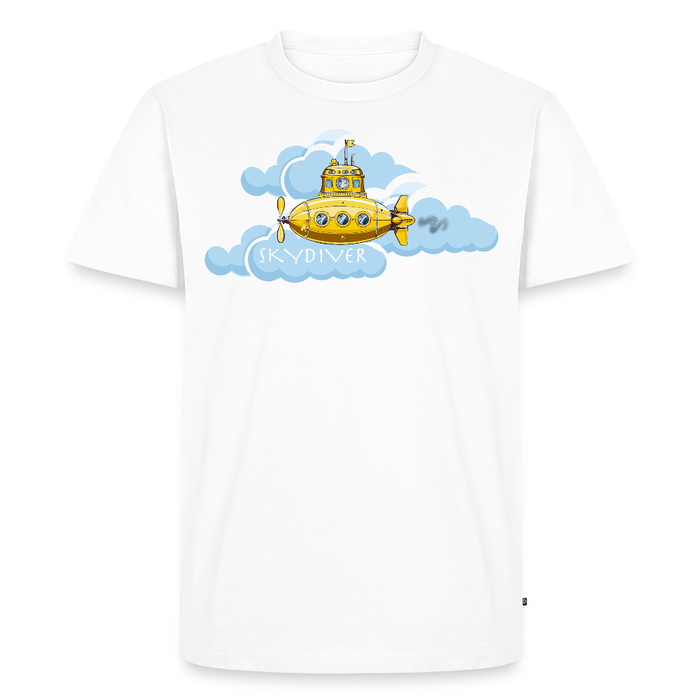 Männer Premium T-Shirt mit SKYDIVER PRINT - Weiß