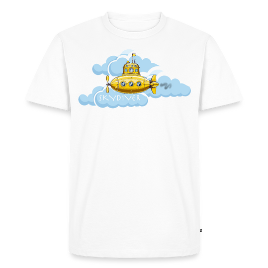 Männer Premium T-Shirt mit SKYDIVER PRINT - Weiß