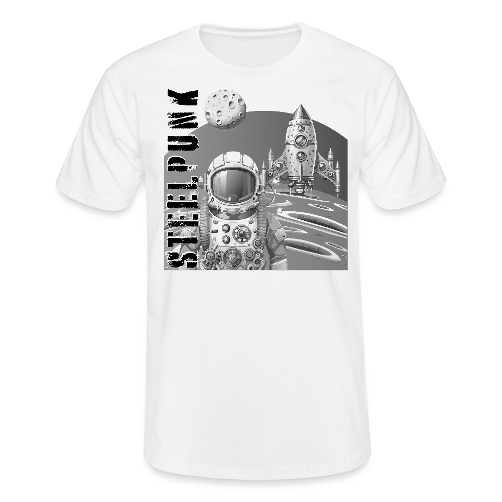 Männer T-Shirt mit STEELPUNK PRINT - Weiß
