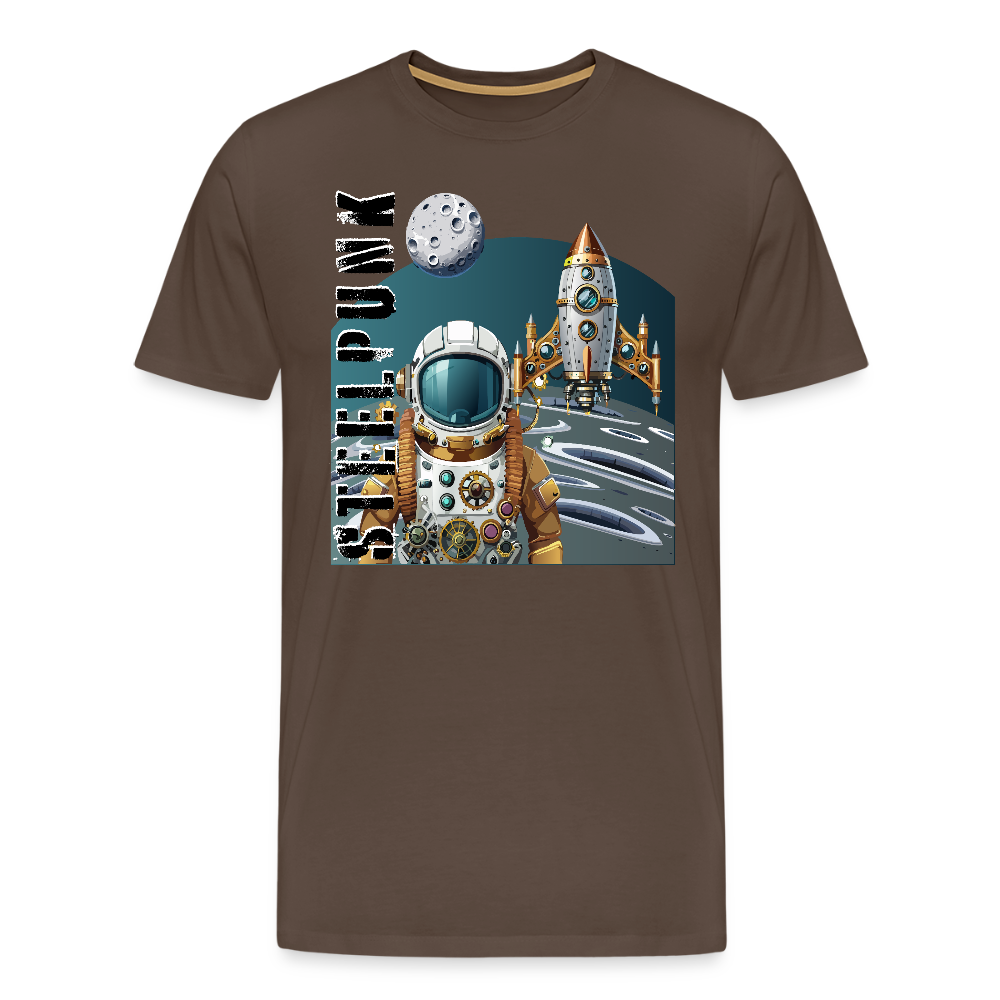 Männer Premium T-Shirt mit STEELPUNK PRINT - Edelbraun