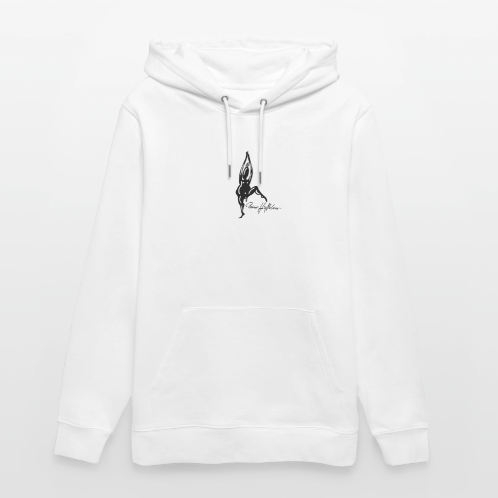 Unisex Bio-Hoodie mit TUSCHEMÄNNCHEN PRINT - Weiß