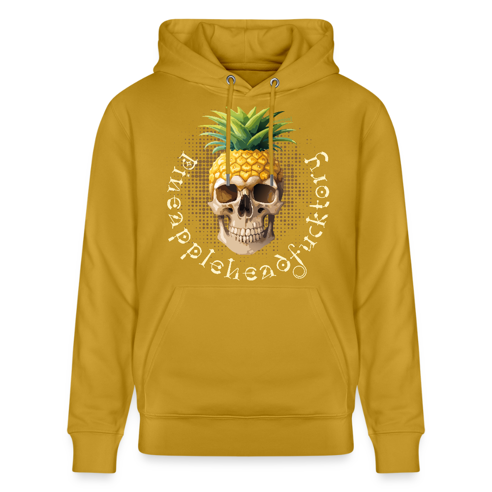 Unisex Hoodie mit PINEAPPLE SKULL PRINT - Ocker