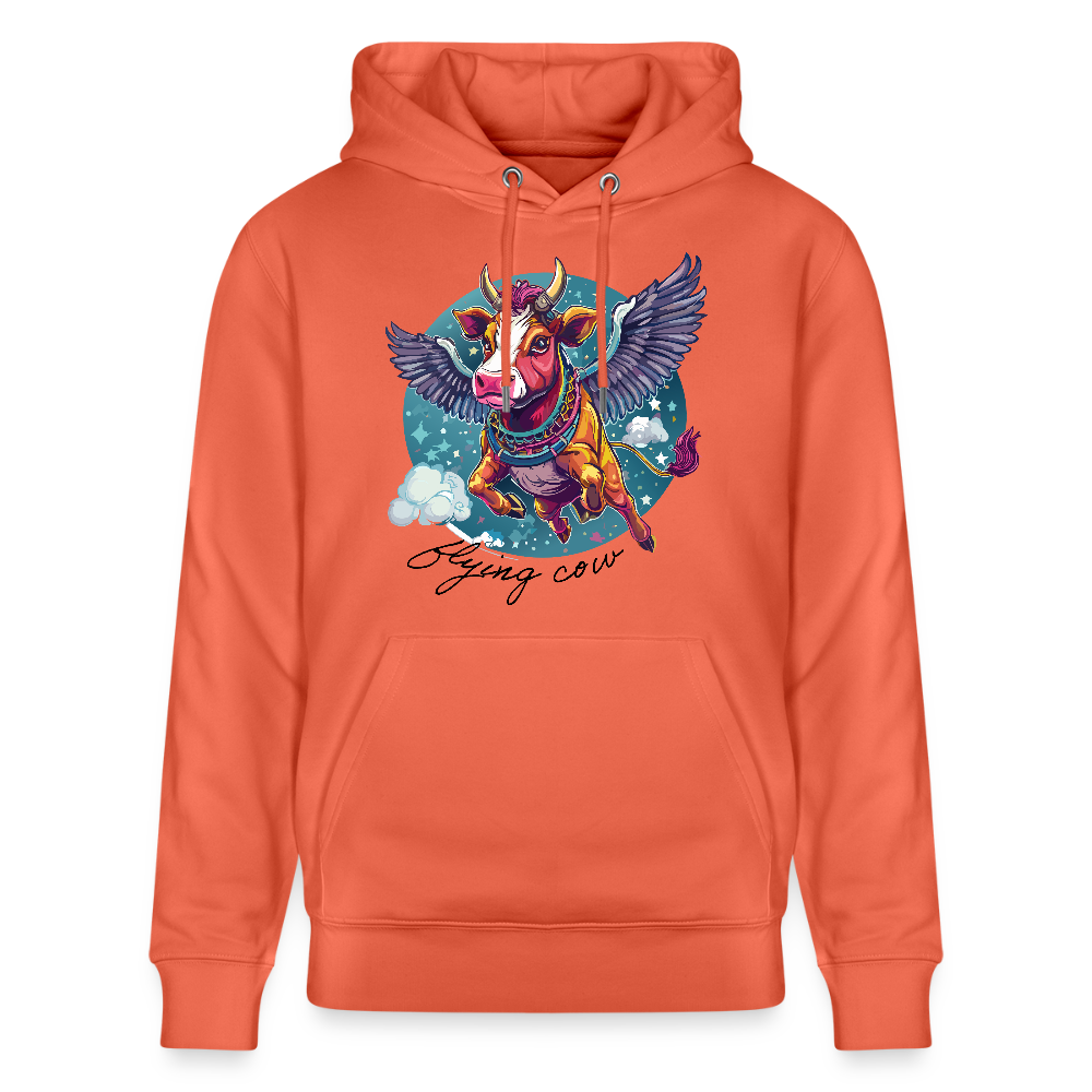 Unisex Hoodie mit FLYING COW PRINT - Hellrot
